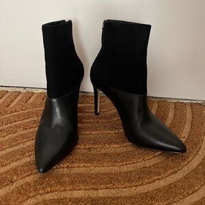 Reiss Black Ankle Boots Size EU 39/US 8.5